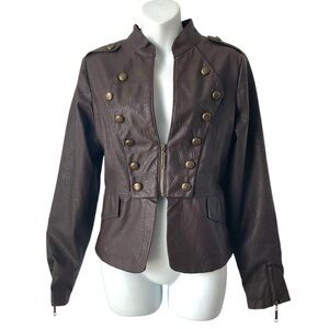 Ashley by 26  International faux leather brown Jacket